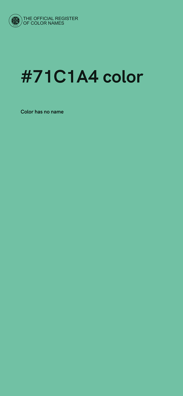 #71C1A4 color image