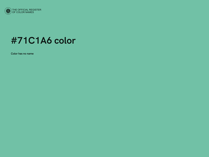 #71C1A6 color image