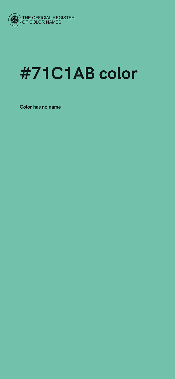 #71C1AB color image