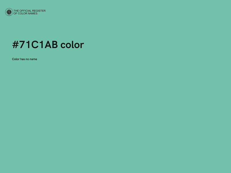 #71C1AB color image