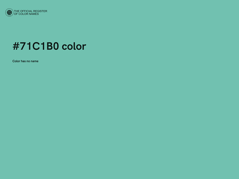 #71C1B0 color image