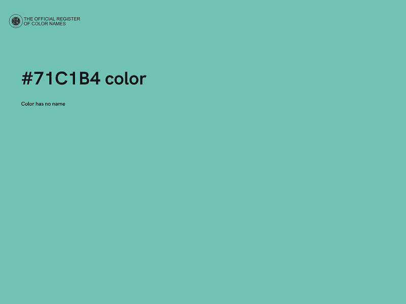 #71C1B4 color image