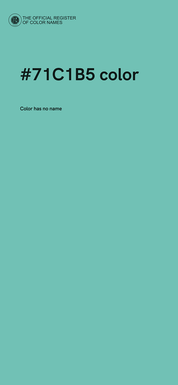 #71C1B5 color image