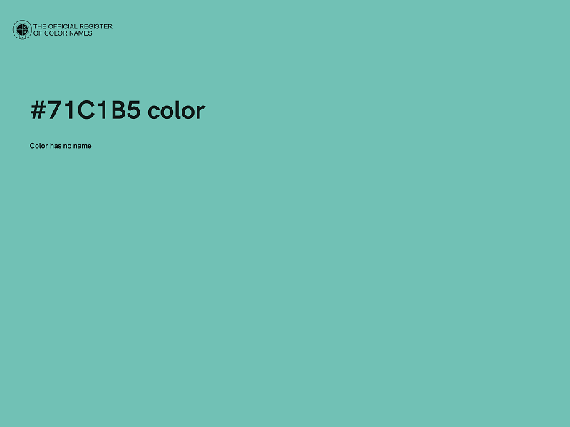 #71C1B5 color image