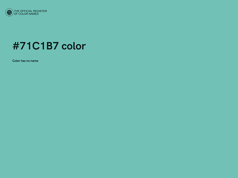 #71C1B7 color image