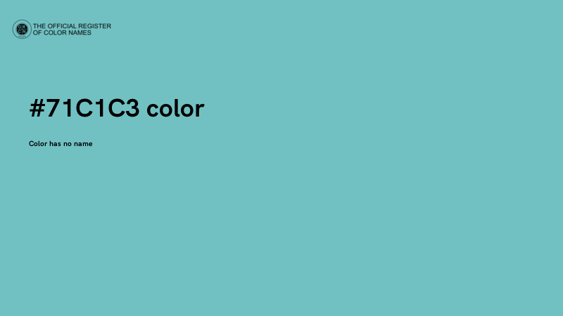 #71C1C3 color image