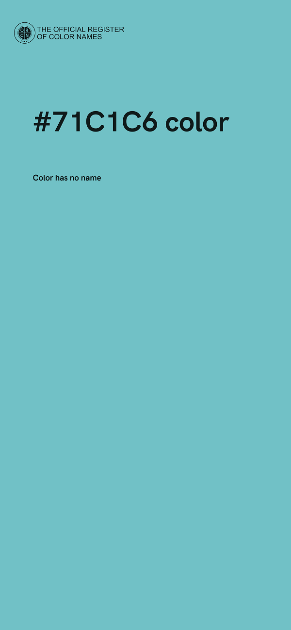#71C1C6 color image