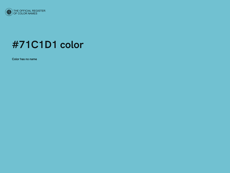 #71C1D1 color image