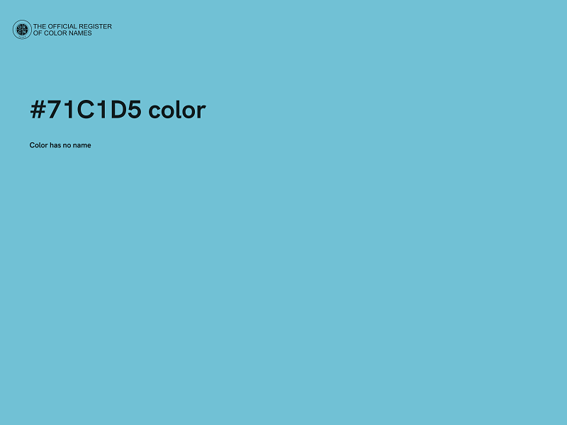 #71C1D5 color image