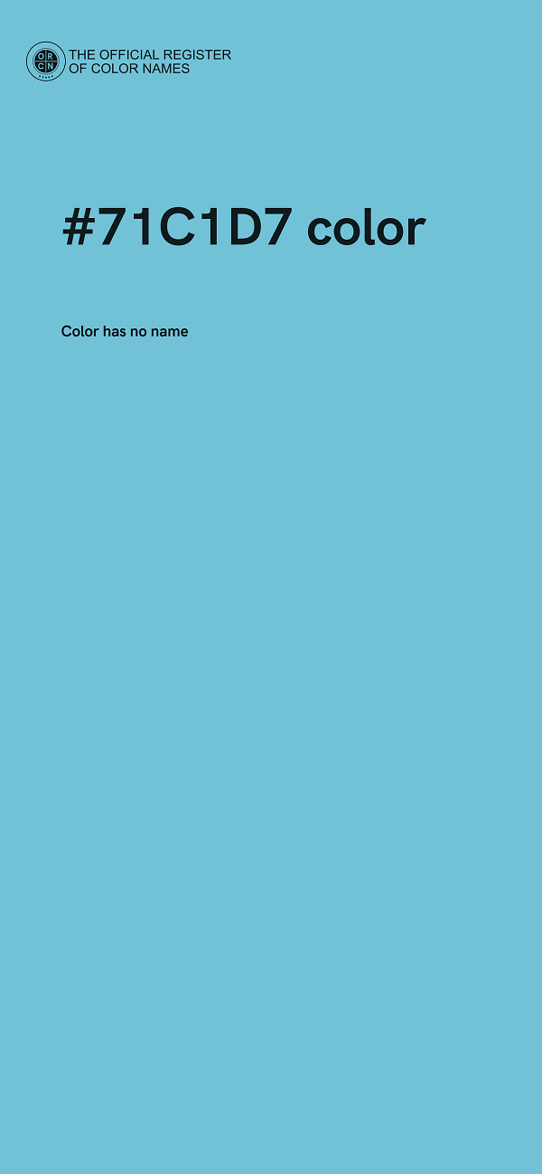 #71C1D7 color image