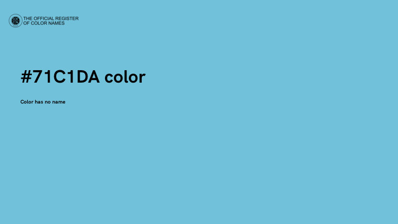 #71C1DA color image