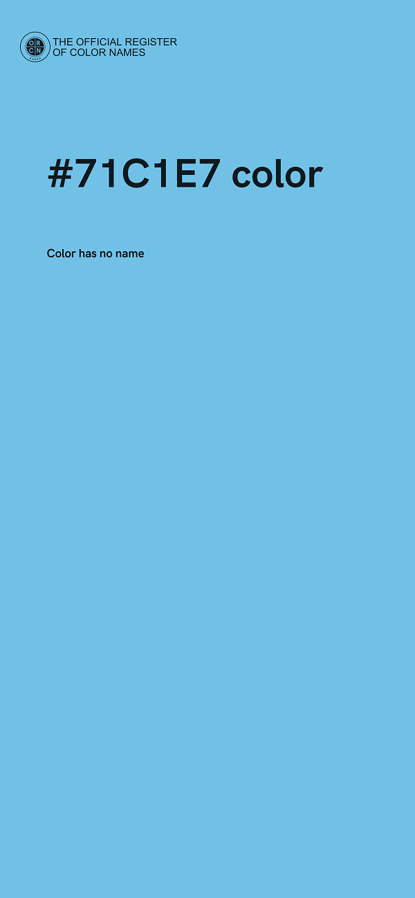 #71C1E7 color image