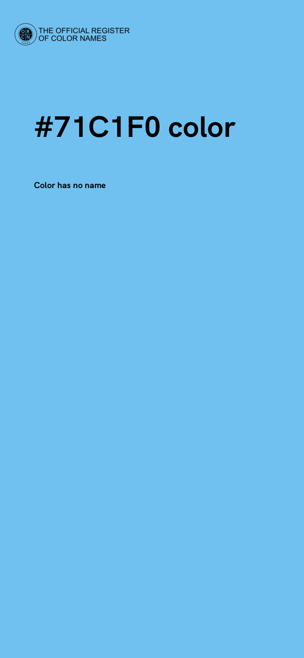 #71C1F0 color image