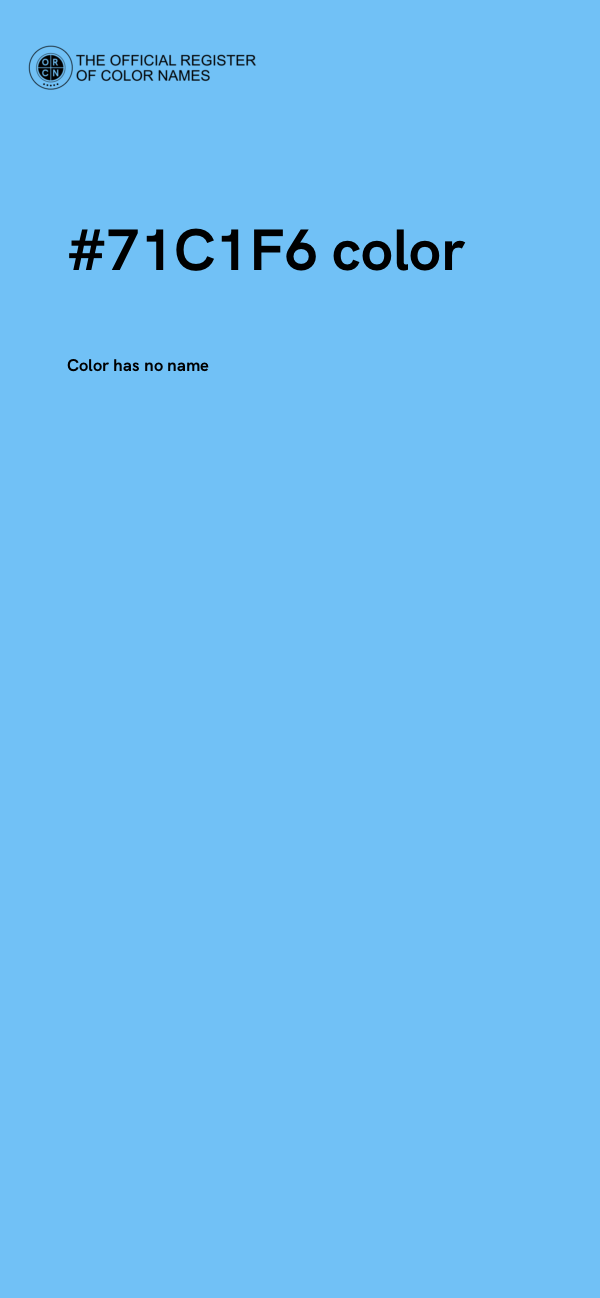#71C1F6 color image