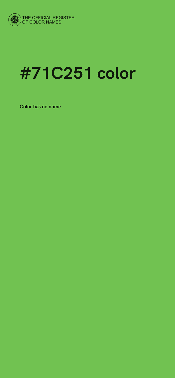 #71C251 color image