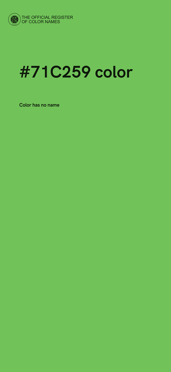 #71C259 color image