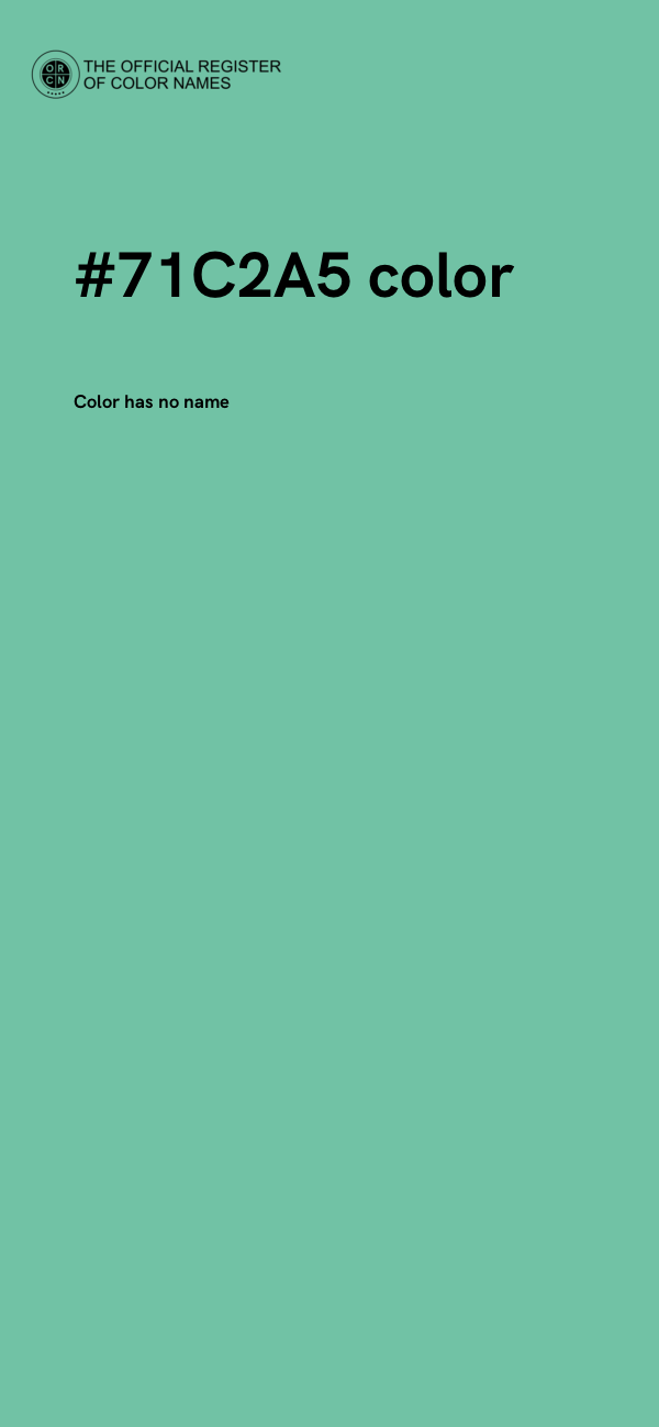#71C2A5 color image