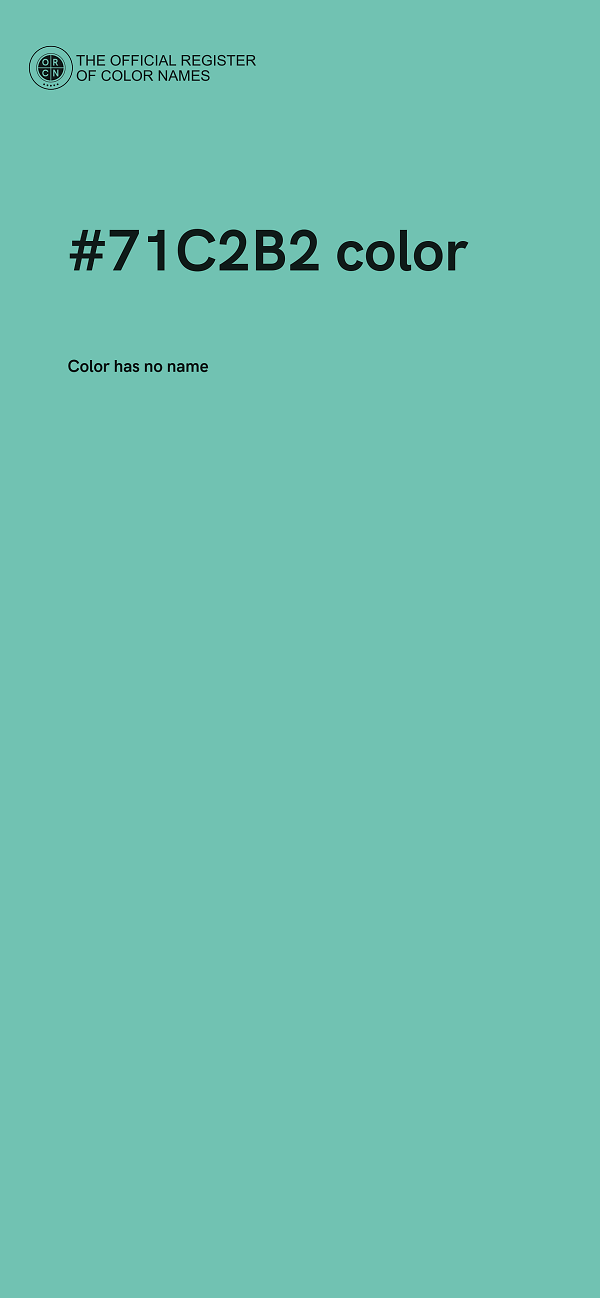 #71C2B2 color image