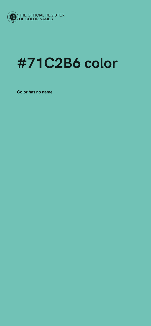 #71C2B6 color image