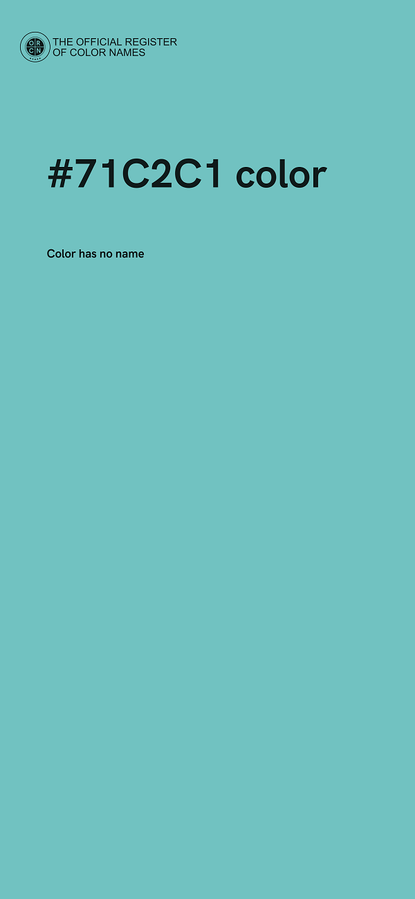 #71C2C1 color image