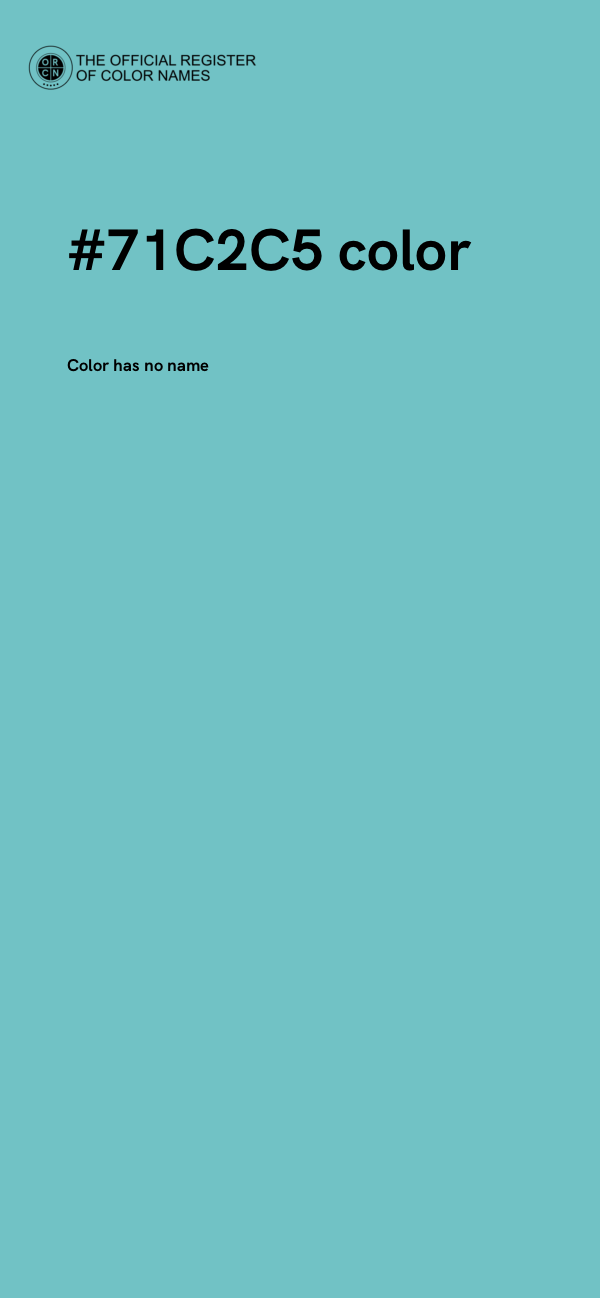 #71C2C5 color image