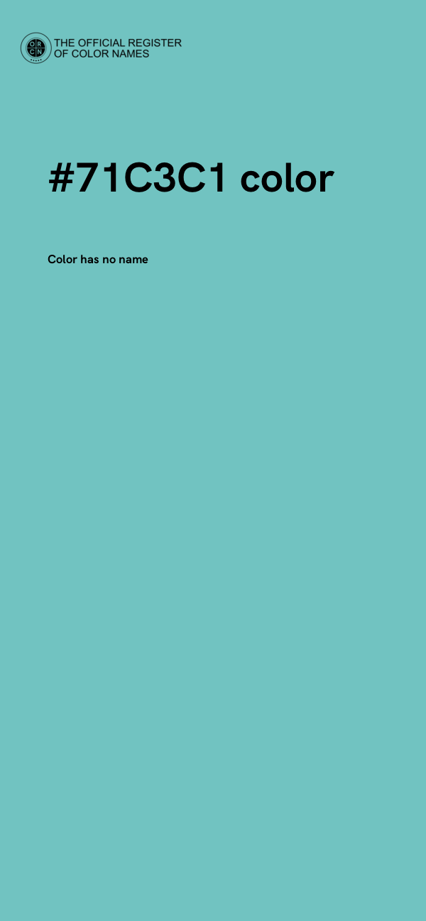 #71C3C1 color image