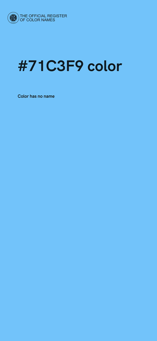 #71C3F9 color image