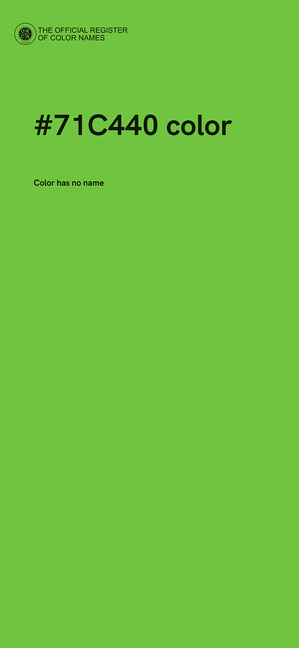 #71C440 color image