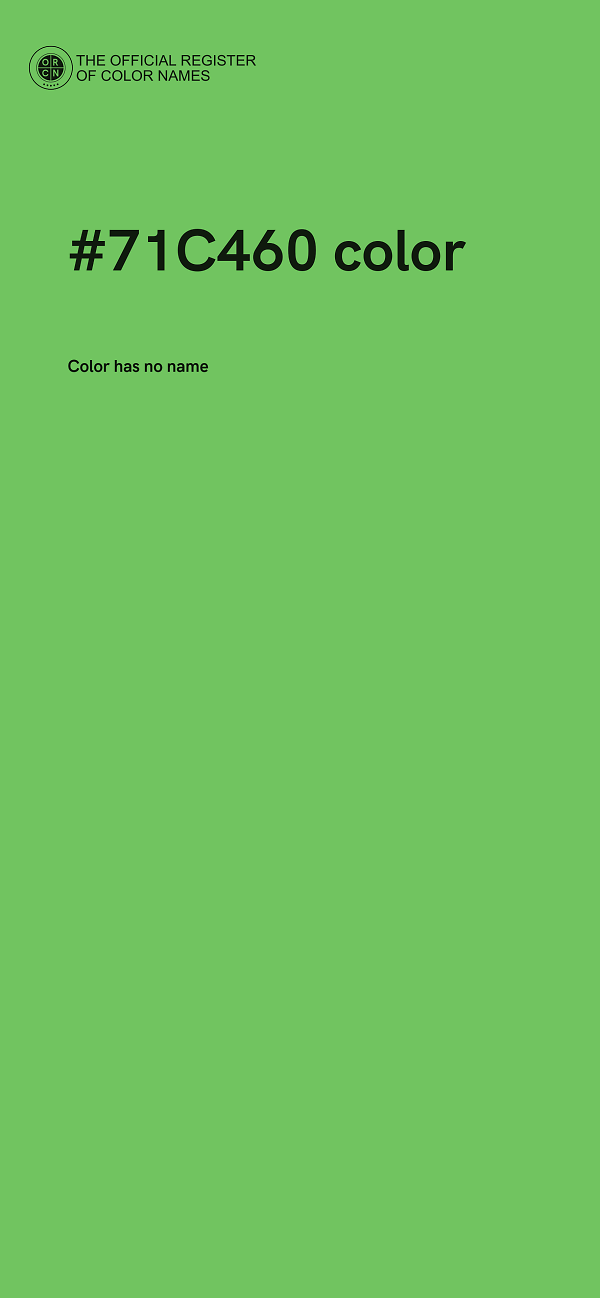 #71C460 color image