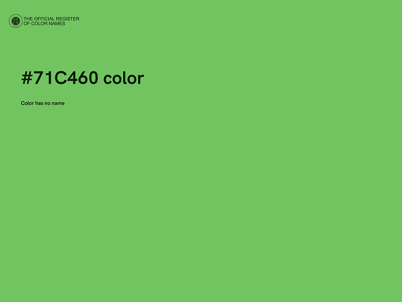 #71C460 color image