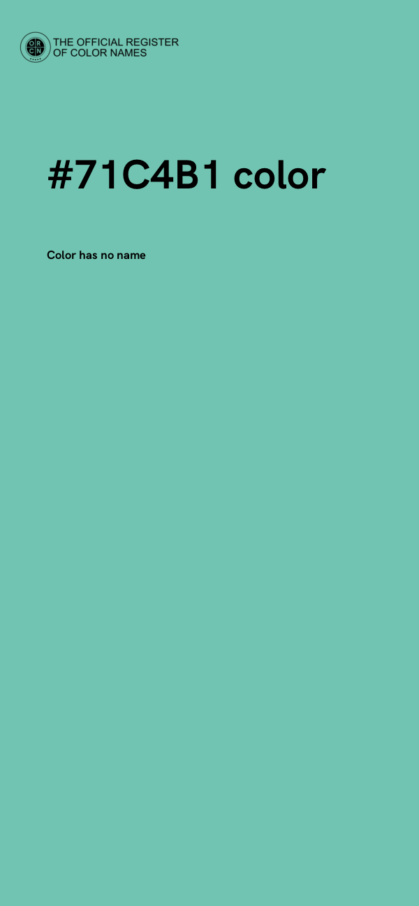 #71C4B1 color image