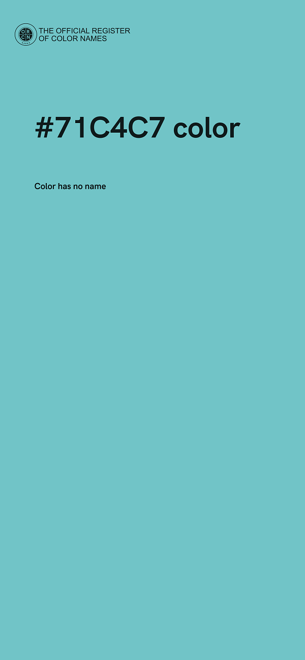 #71C4C7 color image