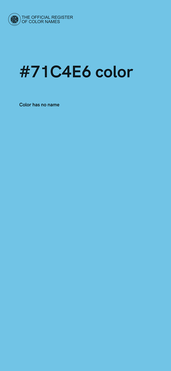 #71C4E6 color image