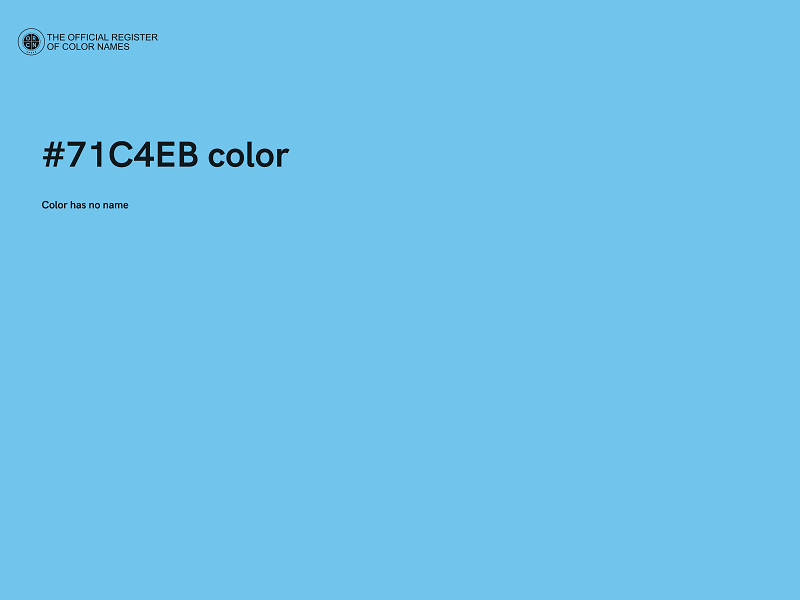 #71C4EB color image