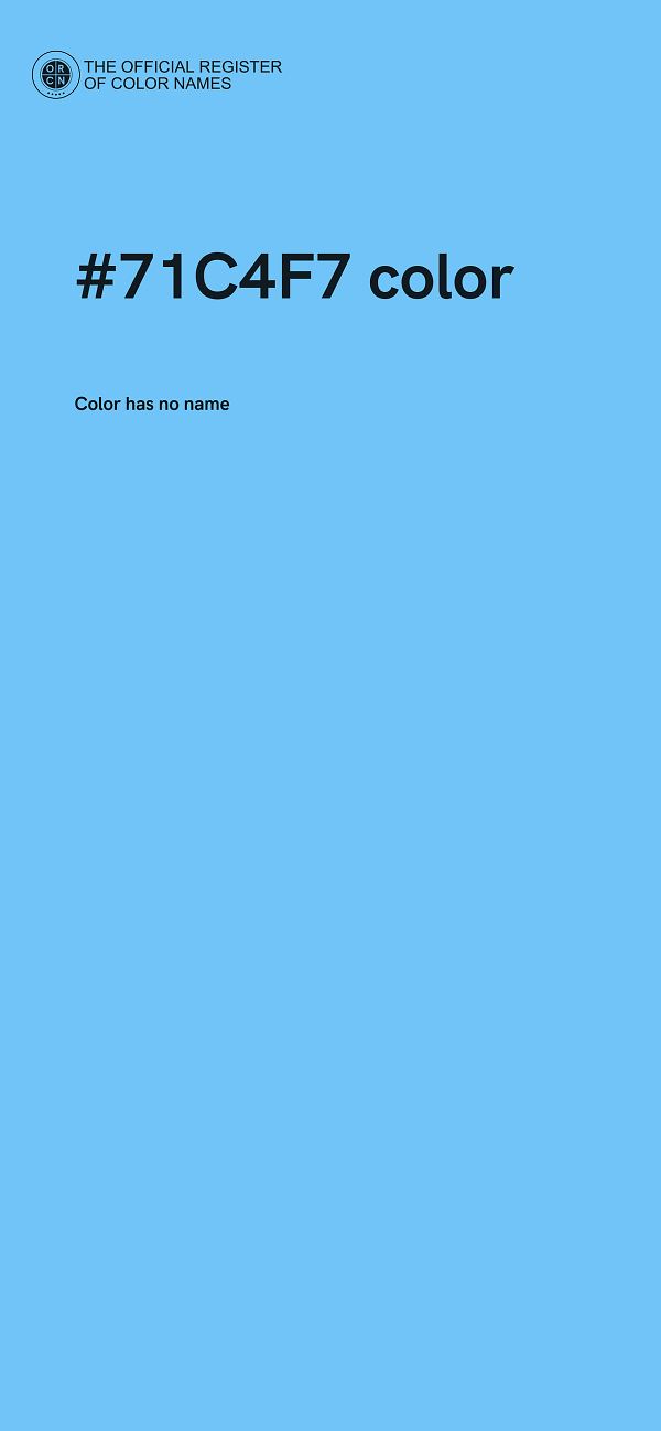 #71C4F7 color image