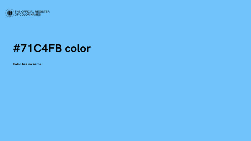 #71C4FB color image