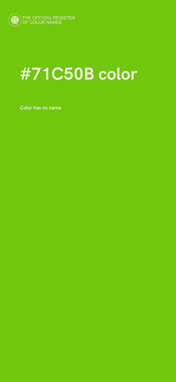 #71C50B color image