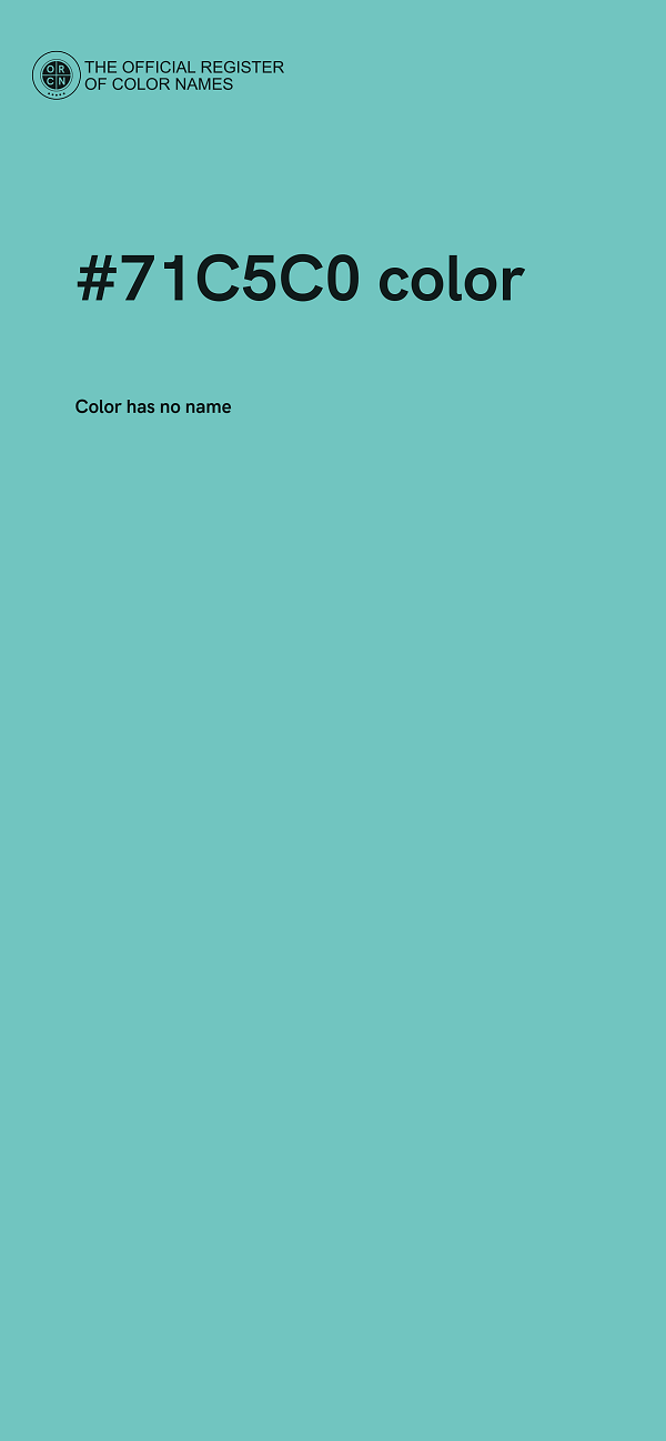 #71C5C0 color image