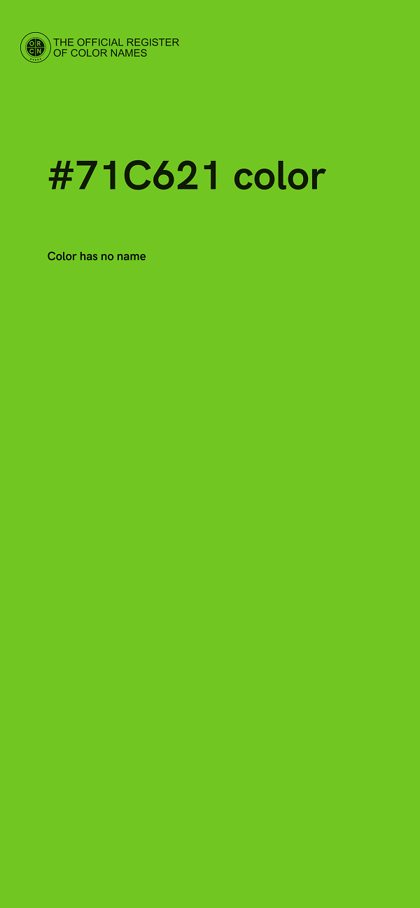 #71C621 color image