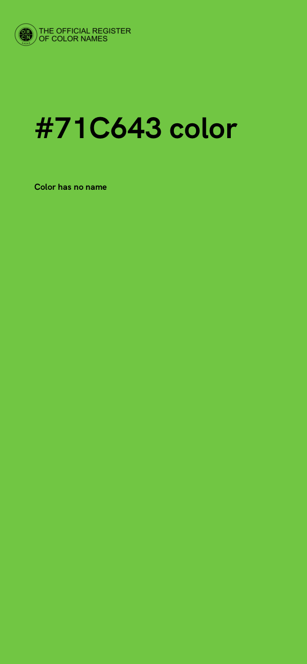 #71C643 color image