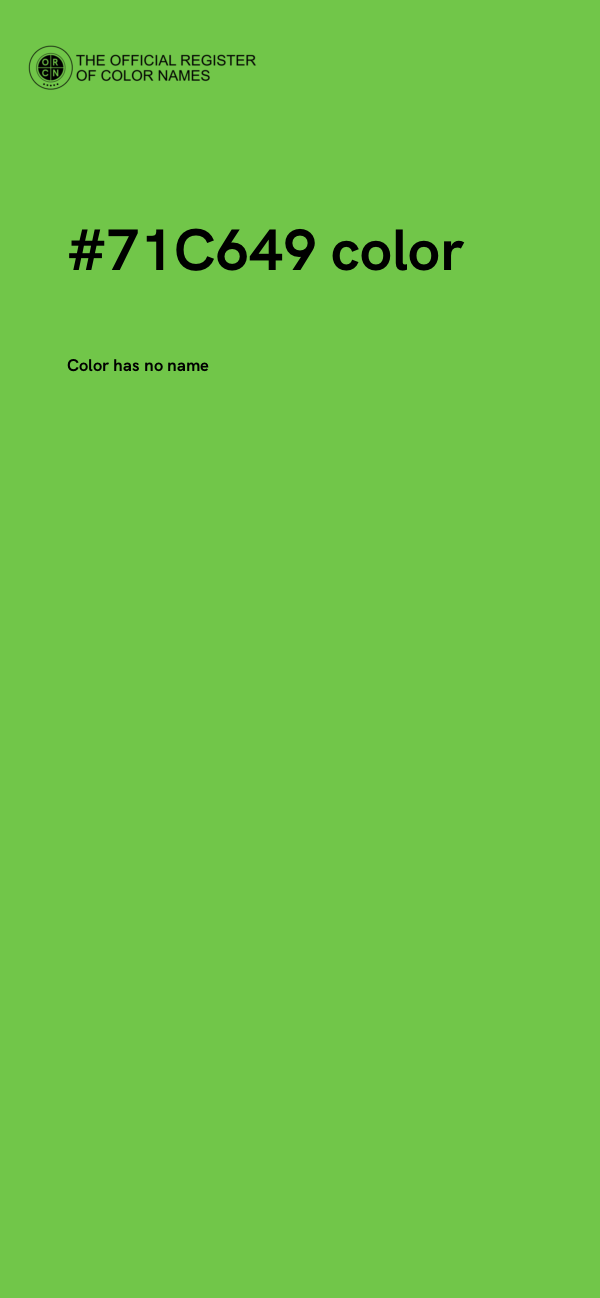 #71C649 color image