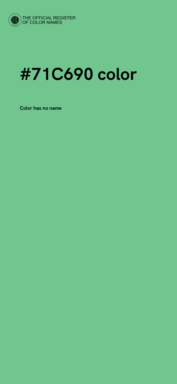 #71C690 color image