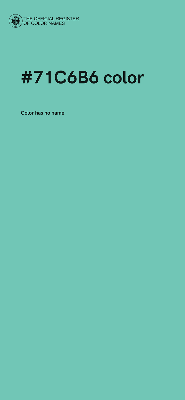 #71C6B6 color image