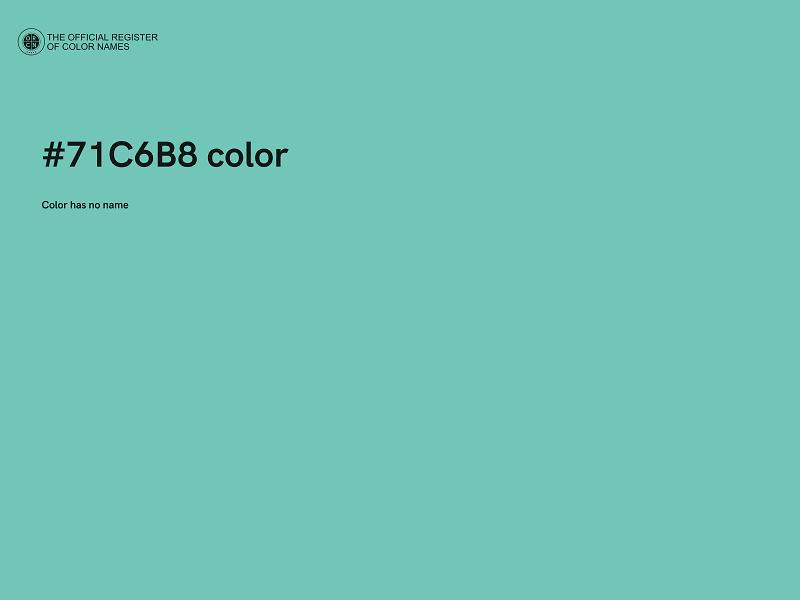 #71C6B8 color image