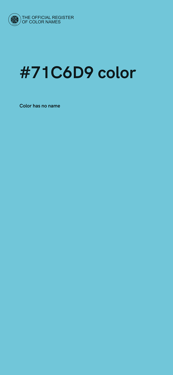 #71C6D9 color image