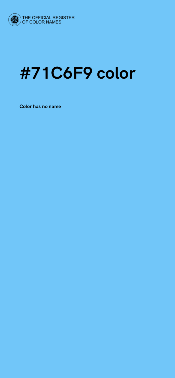 #71C6F9 color image