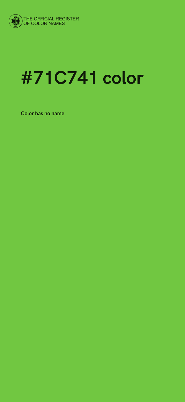 #71C741 color image