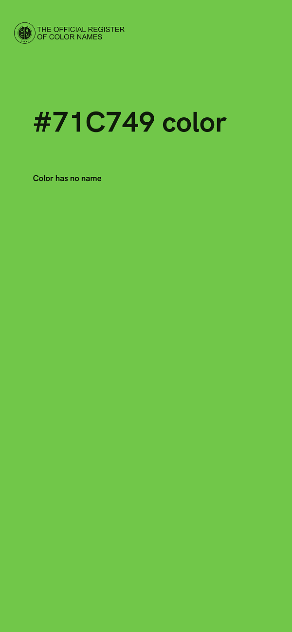 #71C749 color image