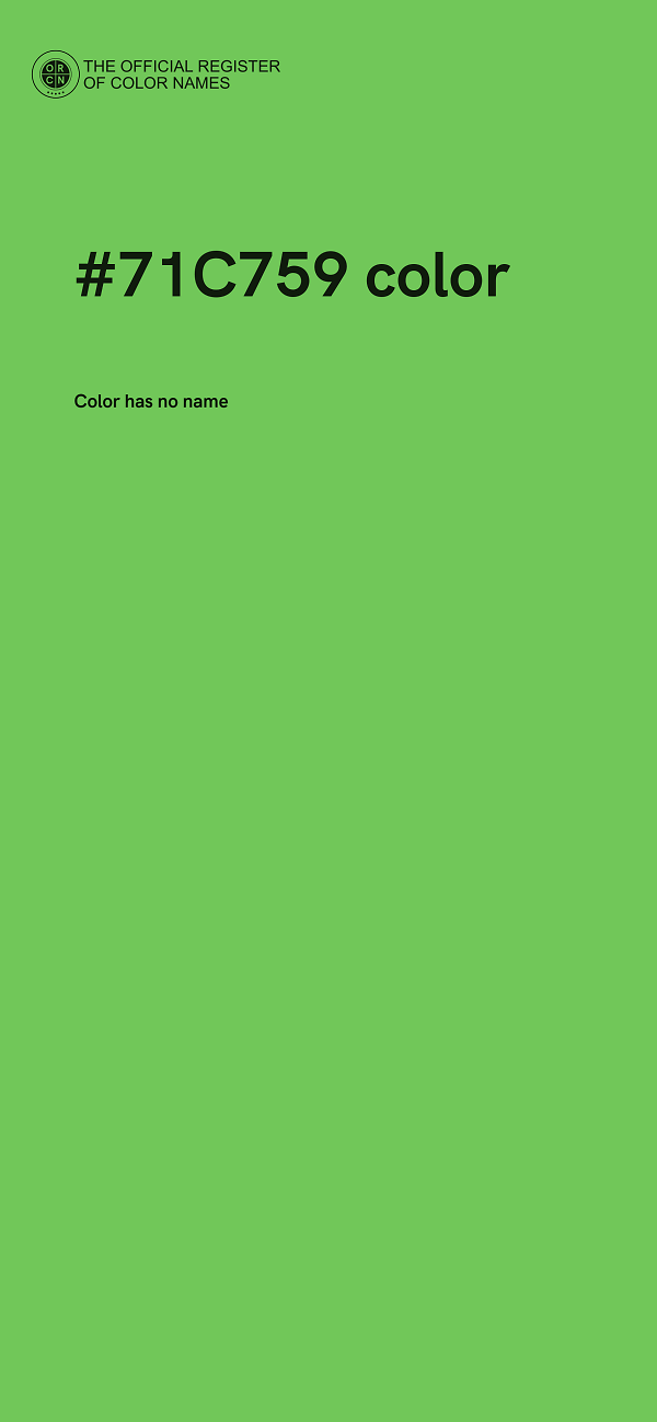 #71C759 color image