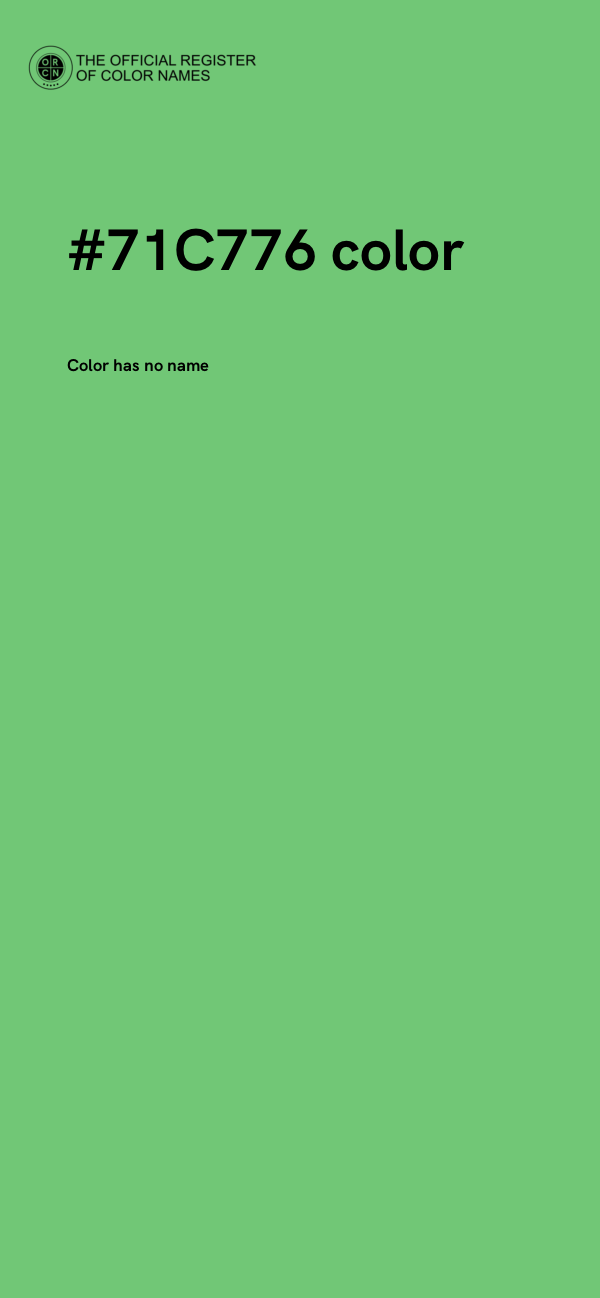 #71C776 color image